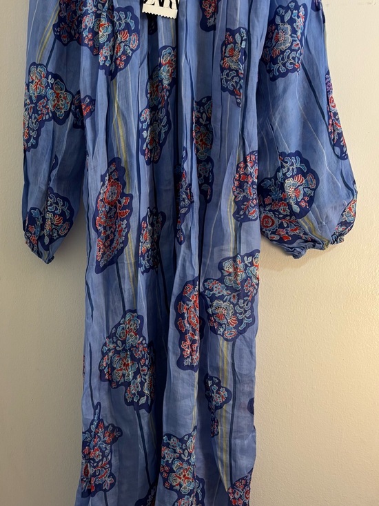 Zara Dresses & Skirts - Zara ZW Collection Printed Ramie Tunic Dress, Size XS